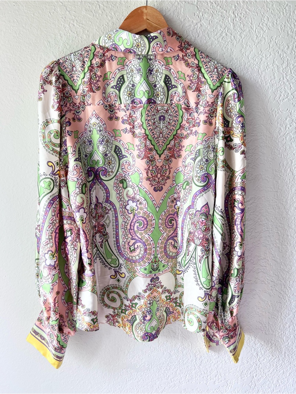 Fashion Nova Green Paisley Satin Maldives Pant Set Sz XL - Picture 5 of 9